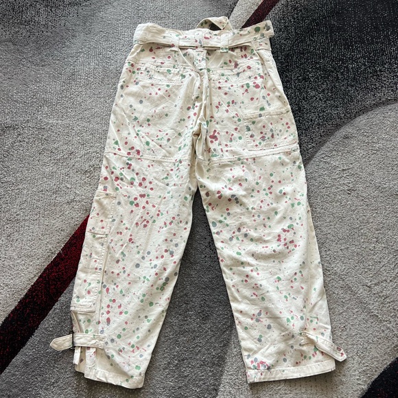 Free People Belted Painter Print Baggy Pants - Picture 7 of 7